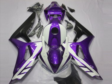 Aftermarket 2006-2007 Gloss White and Purple Honda CBR1000RR Motorcycle Fairings
