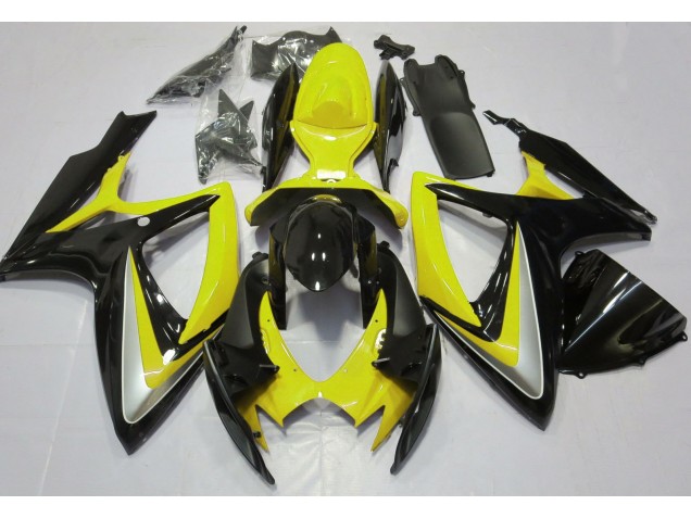 Aftermarket 2006-2007 Gloss Yellow Debadged Suzuki GSXR 600-750 Motorcycle Fairings Aftermarket 2006-2007 Gloss Yellow Debadged Suzuki GSXR 600-750 Motorcycle Fairings