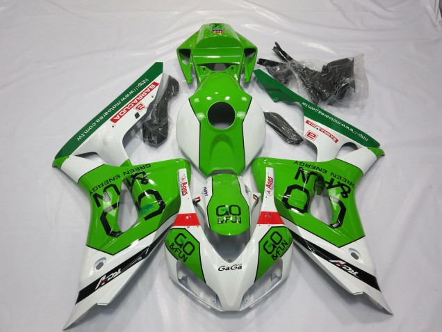 Aftermarket 2006-2007 Green and White Honda CBR1000RR Motorcycle Fairings Aftermarket 2006-2007 Green and White Honda CBR1000RR Motorcycle Fairings