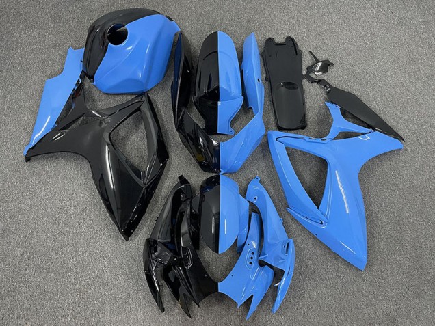 Aftermarket 2006-2007 Half Blue and Black Suzuki GSXR 600-750 Motorcycle Fairings Aftermarket 2006-2007 Half Blue and Black Suzuki GSXR 600-750 Motorcycle Fairings