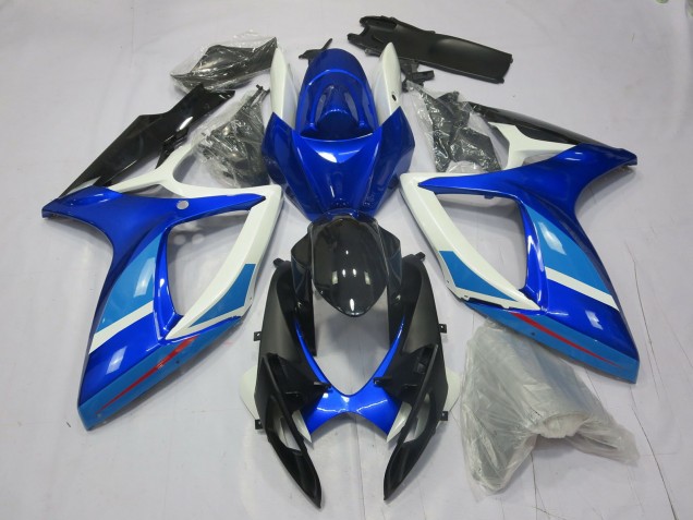 Aftermarket 2006-2007 Light and Dark Blue Suzuki GSXR 600-750 Motorcycle Fairings Aftermarket 2006-2007 Light and Dark Blue Suzuki GSXR 600-750 Motorcycle Fairings