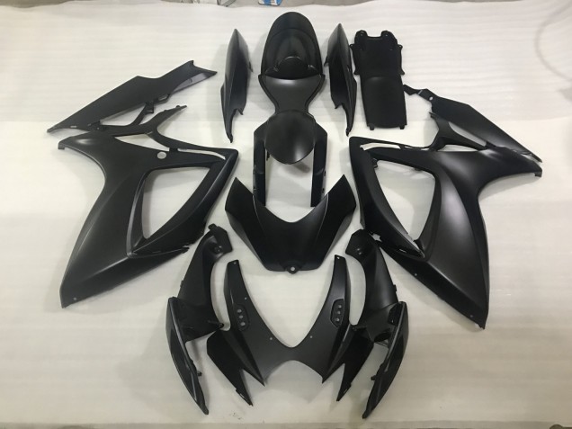 Aftermarket 2006-2007 Matte Black Suzuki GSXR 600-750 Motorcycle Fairings Aftermarket 2006-2007 Matte Black Suzuki GSXR 600-750 Motorcycle Fairings