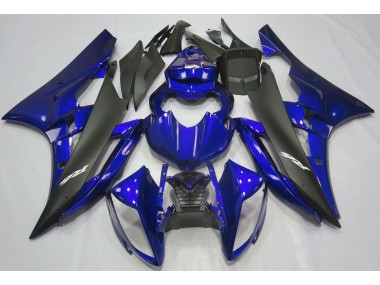 Aftermarket 2006-2007 Metallic Blue & Black Yamaha R6 Motorcycle Fairings