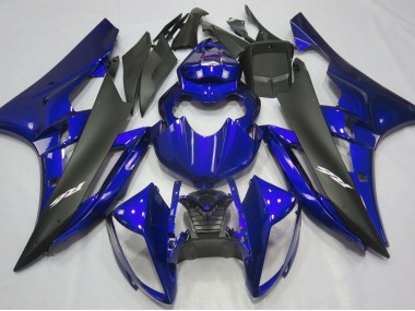 Aftermarket 2006-2007 Metallic Blue & Black Yamaha R6 Motorcycle Fairings