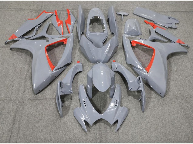 Aftermarket 2006-2007 Nardo and Red Trim Suzuki GSXR 600-750 Motorcycle Fairings Aftermarket 2006-2007 Nardo and Red Trim Suzuki GSXR 600-750 Motorcycle Fairings