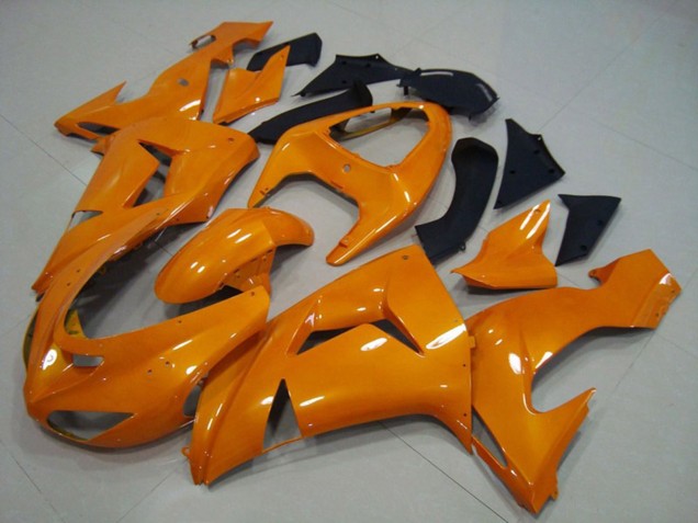 Aftermarket 2006-2007 Orange Plain Kawasaki ZX10R Motorcycle Fairings