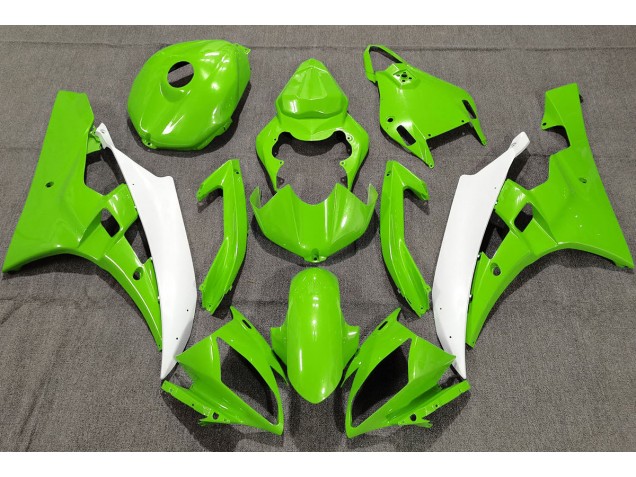 Aftermarket 2006-2007 Pearl Green Yamaha R6 Motorcycle Fairings Aftermarket 2006-2007 Pearl Green Yamaha R6 Motorcycle Fairings