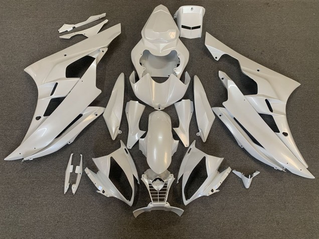 Aftermarket 2006-2007 Pearl White Yamaha R6 Motorcycle Fairings Aftermarket 2006-2007 Pearl White Yamaha R6 Motorcycle Fairings