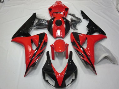 Aftermarket 2006-2007 Red Black OEM Style No Decals Honda CBR1000RR Motorcycle Fairings