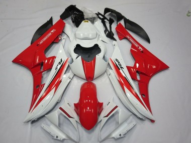 Aftermarket 2006-2007 Red White OEM Style Yamaha R6 Motorcycle Fairings