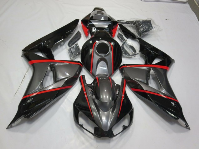 Aftermarket 2006-2007 Silver Black Red Pin Stripe Honda CBR1000RR Motorcycle Fairings Aftermarket 2006-2007 Silver Black Red Pin Stripe Honda CBR1000RR Motorcycle Fairings