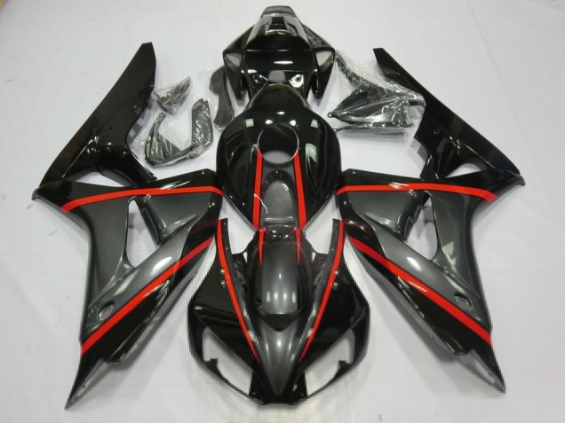 Aftermarket 2006-2007 Silver and Black Honda CBR1000RR Motorcycle Fairings Aftermarket 2006-2007 Silver and Black Honda CBR1000RR Motorcycle Fairings