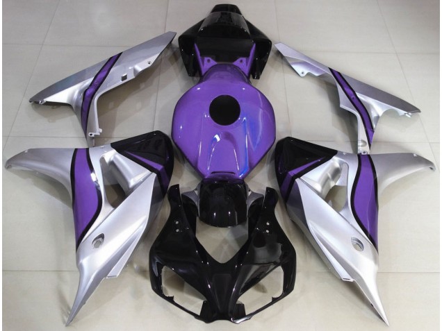 Aftermarket 2006-2007 Silver and Purple Custom Honda CBR1000RR Motorcycle Fairings Aftermarket 2006-2007 Silver and Purple Custom Honda CBR1000RR Motorcycle Fairings