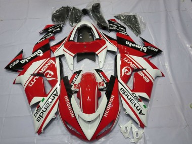 Aftermarket 2006-2007 White Red Kawasaki ZX10R Motorcycle Fairings