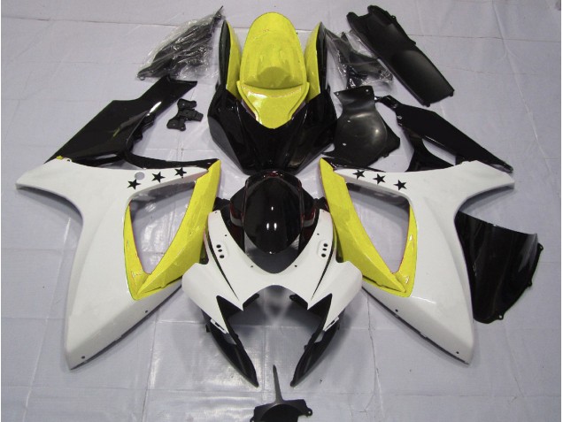 Aftermarket 2006-2007 Yellow Star Suzuki GSXR 600-750 Motorcycle Fairings Aftermarket 2006-2007 Yellow Star Suzuki GSXR 600-750 Motorcycle Fairings