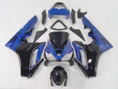 Aftermarket 2006-2008 Blue Flag / Black Triumph Daytona 675 Motorcycle Fairings