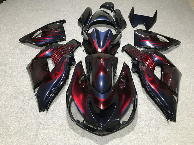 Aftermarket 2006-2011 Flame Kawasaki ZX14R Motorcycle Fairings Aftermarket 2006-2011 Flame Kawasaki ZX14R Motorcycle Fairings