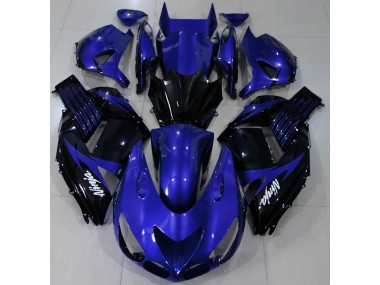 Aftermarket 2006-2011 Gloss Blue and Black Kawasaki ZX14R Motorcycle Fairings