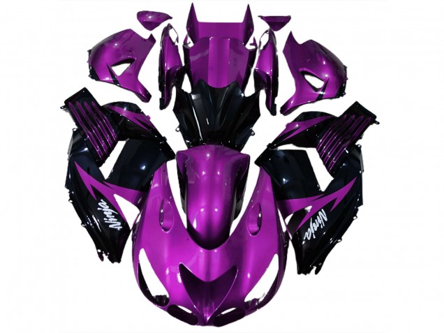 Aftermarket 2006-2011 Gloss Purple and Black Kawasaki ZX14R Motorcycle Fairings Aftermarket 2006-2011 Gloss Purple and Black Kawasaki ZX14R Motorcycle Fairings