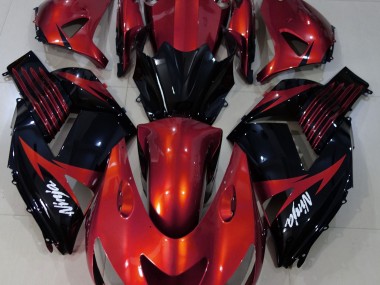 Aftermarket 2006-2011 Gloss Red and Black Kawasaki ZX14R Motorcycle Fairings