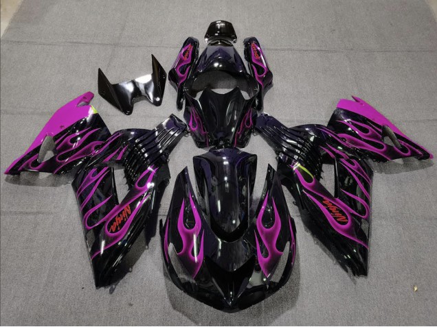 Aftermarket 2006-2011 Pink Flame Kawasaki ZX14R Motorcycle Fairings Aftermarket 2006-2011 Pink Flame Kawasaki ZX14R Motorcycle Fairings