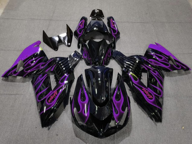 Aftermarket 2006-2011 Purple Flame Kawasaki ZX14R Motorcycle Fairings Aftermarket 2006-2011 Purple Flame Kawasaki ZX14R Motorcycle Fairings