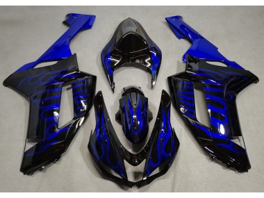 Aftermarket 2007-2008 Blue Flame Kawasaki ZX6R Motorcycle Fairings