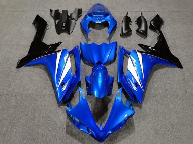 Aftermarket 2007-2008 Blue White and Black Yamaha R1 Motorcycle Fairings