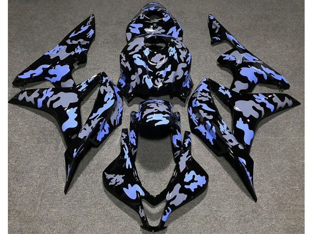 Aftermarket 2007-2008 Blue and Gray Camouflage Honda CBR600RR Motorcycle Fairings Aftermarket 2007-2008 Blue and Gray Camouflage Honda CBR600RR Motorcycle Fairings