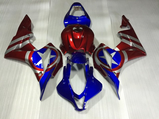 Aftermarket 2007-2008 Captain America Honda CBR600RR Motorcycle Fairings Aftermarket 2007-2008 Captain America Honda CBR600RR Motorcycle Fairings