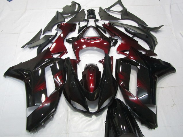 Aftermarket 2007-2008 Deep Red Kawasaki ZX6R Motorcycle Fairings Aftermarket 2007-2008 Deep Red Kawasaki ZX6R Motorcycle Fairings