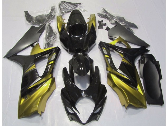 Aftermarket 2007-2008 Gloss Black and Yellow Suzuki GSXR 1000 Motorcycle Fairings Aftermarket 2007-2008 Gloss Black and Yellow Suzuki GSXR 1000 Motorcycle Fairings