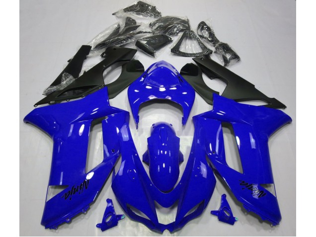 Aftermarket 2007-2008 Gloss Blue Kawasaki ZX6R Motorcycle Fairings Aftermarket 2007-2008 Gloss Blue Kawasaki ZX6R Motorcycle Fairings