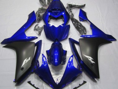 Aftermarket 2007-2008 Gloss Blue and Black Yamaha R1 Motorcycle Fairings