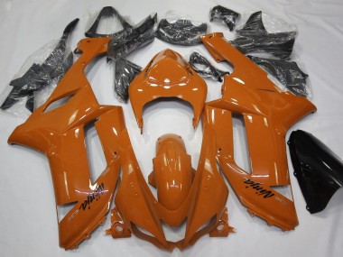 Aftermarket 2007-2008 Gloss Orange Kawasaki ZX6R Motorcycle Fairings