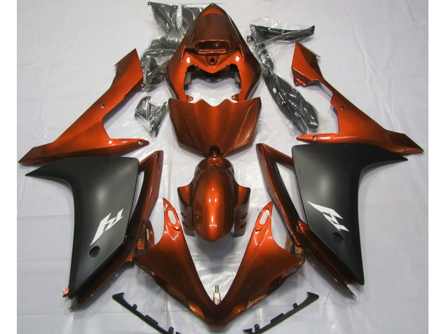 Aftermarket 2007-2008 Gloss Orange and Black Yamaha R1 Motorcycle Fairings Aftermarket 2007-2008 Gloss Orange and Black Yamaha R1 Motorcycle Fairings