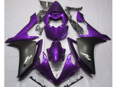 Aftermarket 2007-2008 Gloss Purple and Black Yamaha R1 Motorcycle Fairings