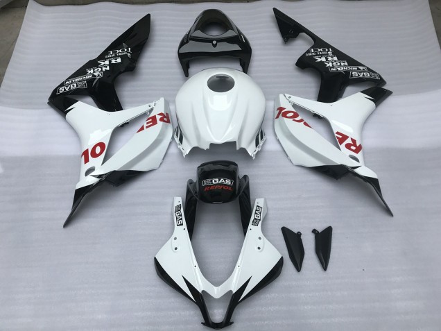 Aftermarket 2007-2008 Gloss White & Red Repsol Honda CBR600RR Motorcycle Fairings