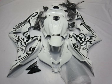 Aftermarket 2007-2008 Gloss White Special Design Honda CBR600RR Motorcycle Fairings