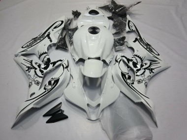 Aftermarket 2007-2008 Gloss White Special Design Honda CBR600RR Motorcycle Fairings