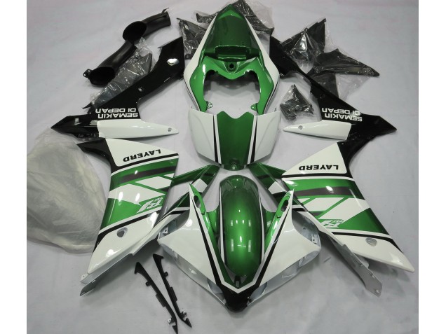 Aftermarket 2007-2008 Gloss White and Green Yamaha R1 Motorcycle Fairings Aftermarket 2007-2008 Gloss White and Green Yamaha R1 Motorcycle Fairings