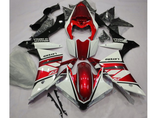Aftermarket 2007-2008 Gloss White and Red Yamaha R1 Motorcycle Fairings Aftermarket 2007-2008 Gloss White and Red Yamaha R1 Motorcycle Fairings
