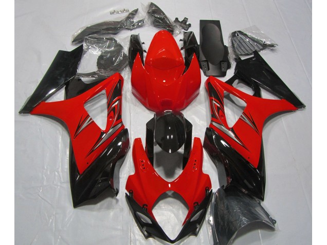 Aftermarket 2007-2008 Lava Red and Black Suzuki GSXR 1000 Motorcycle Fairings Aftermarket 2007-2008 Lava Red and Black Suzuki GSXR 1000 Motorcycle Fairings