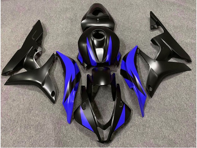Aftermarket 2007-2008 Matte Black & Blue Design Honda CBR600RR Motorcycle Fairings Aftermarket 2007-2008 Matte Black & Blue Design Honda CBR600RR Motorcycle Fairings