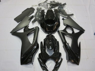 Aftermarket 2007-2008 Matte Black Gloss Black Suzuki GSXR 1000 Motorcycle Fairings
