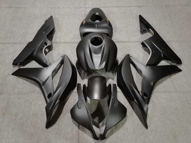 Aftermarket 2007-2008 Matte Black Gold Decals Honda CBR600RR Motorcycle Fairings Aftermarket 2007-2008 Matte Black Gold Decals Honda CBR600RR Motorcycle Fairings