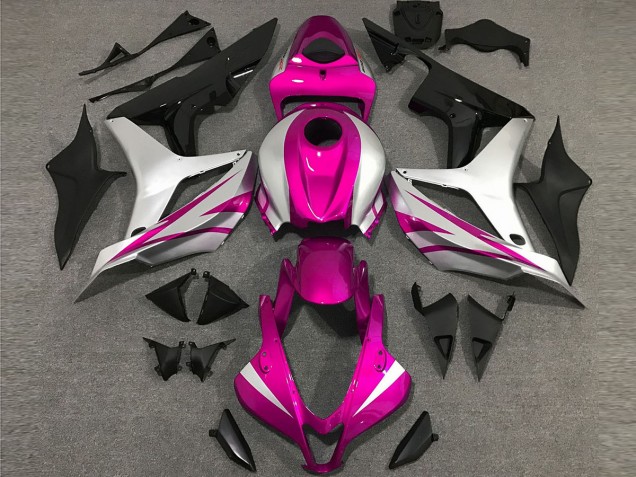 Aftermarket 2007-2008 Pink and Silver OEM Style Honda CBR600RR Motorcycle Fairings Aftermarket 2007-2008 Pink and Silver OEM Style Honda CBR600RR Motorcycle Fairings