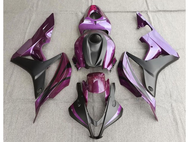 Aftermarket 2007-2008 Purple and Matte Black Honda CBR600RR Motorcycle Fairings Aftermarket 2007-2008 Purple and Matte Black Honda CBR600RR Motorcycle Fairings