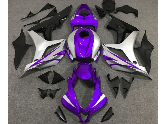 Aftermarket 2007-2008 Purple and Silver OEM Style Honda CBR600RR Motorcycle Fairings Aftermarket 2007-2008 Purple and Silver OEM Style Honda CBR600RR Motorcycle Fairings