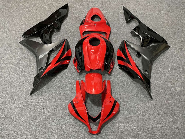 Aftermarket 2007-2008 Red OEM Style & Grey Honda CBR600RR Motorcycle Fairings Aftermarket 2007-2008 Red OEM Style & Grey Honda CBR600RR Motorcycle Fairings